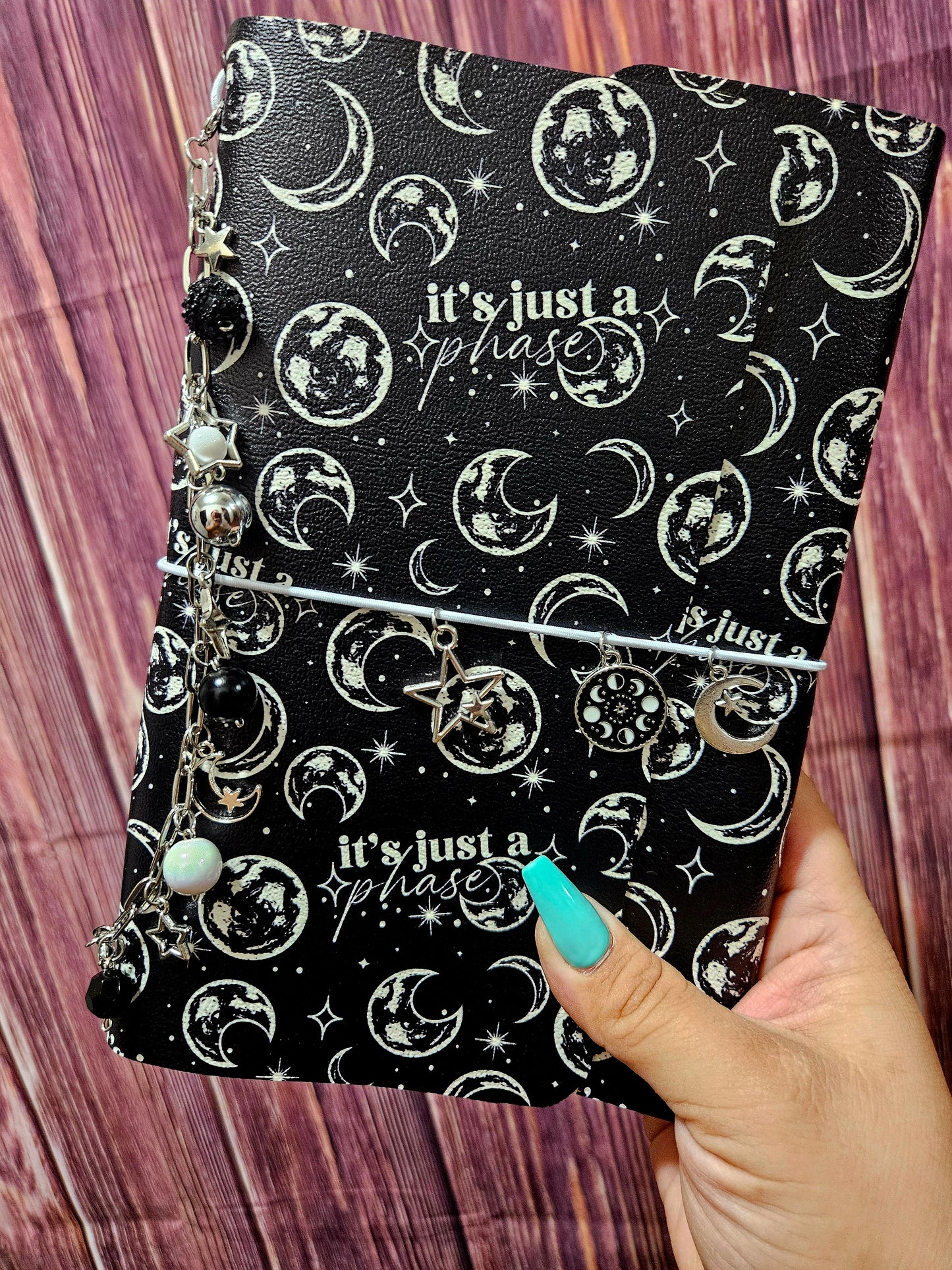 Faux Leather Wrapped Journal (A5) - just a phase