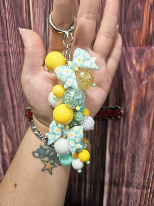Bag Charm - daisy bows